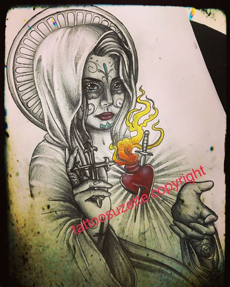 santa muerte tattoo ideas|santa muerte tattoo stencil.